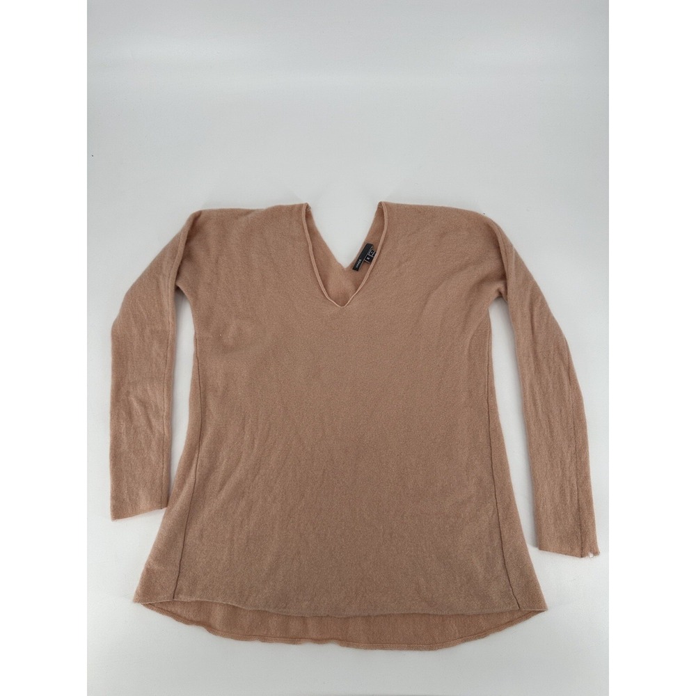 Vince 💯 Cashmere Peach Pink Sweater High Low Tunic V Neck Small